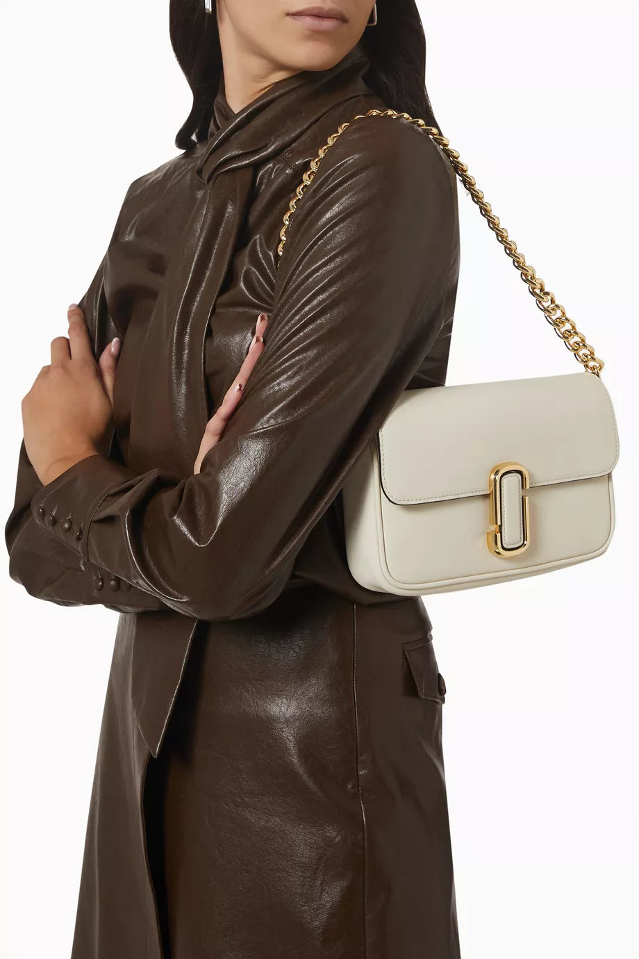 The J Marc Shoulder Bag in Leather White - Marc Jacobs product image 4
