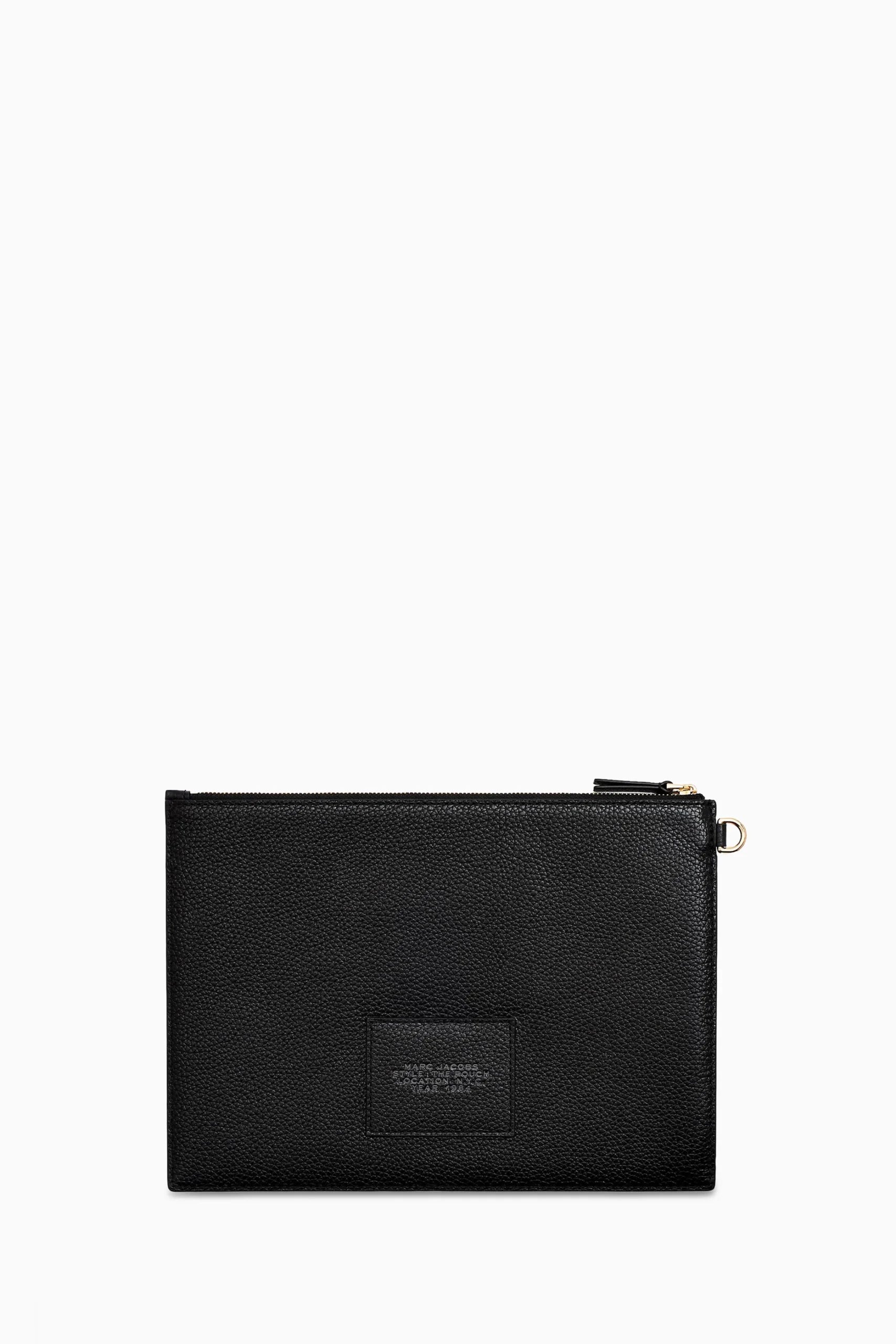 The Large Leather Pouch Black