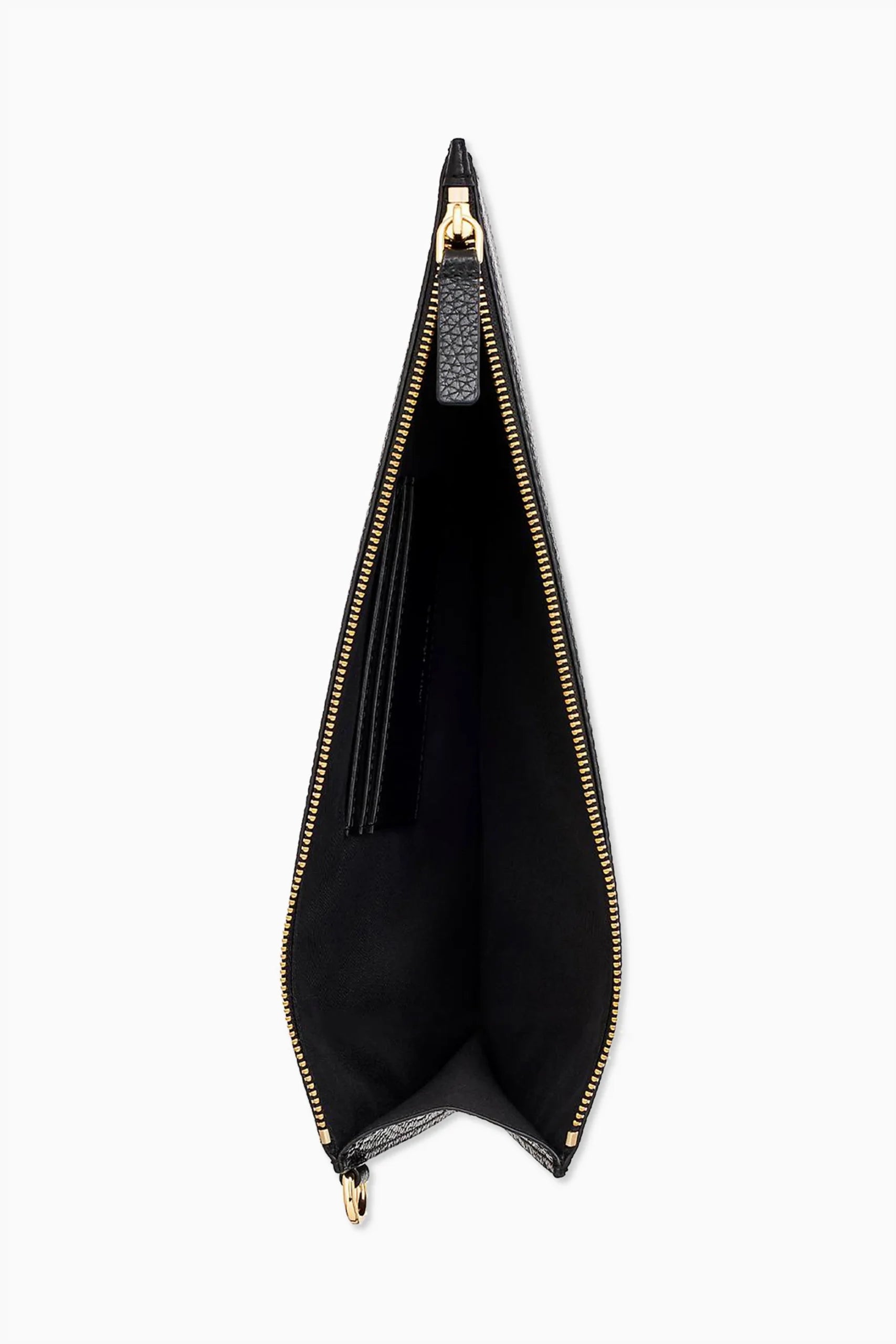 The Large Leather Pouch Black