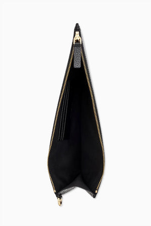 The Large Leather Pouch Black