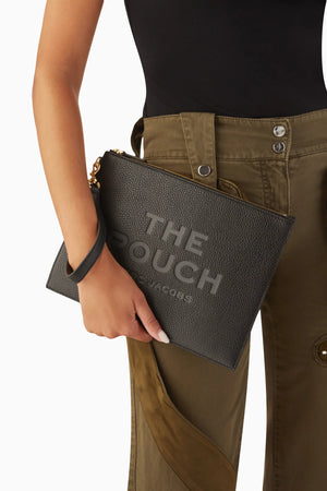 The Large Leather Pouch Black