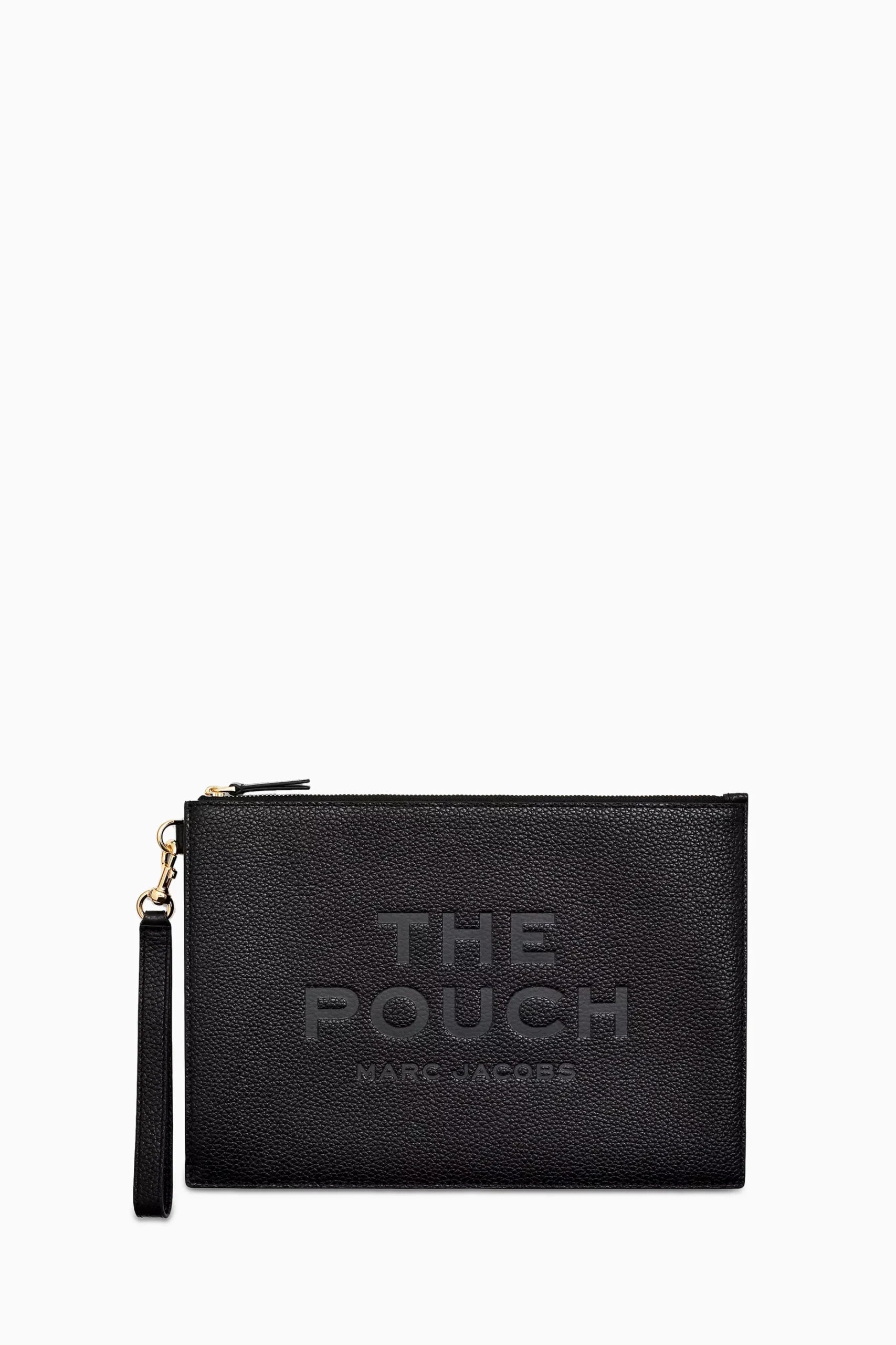 The Large Leather Pouch Black