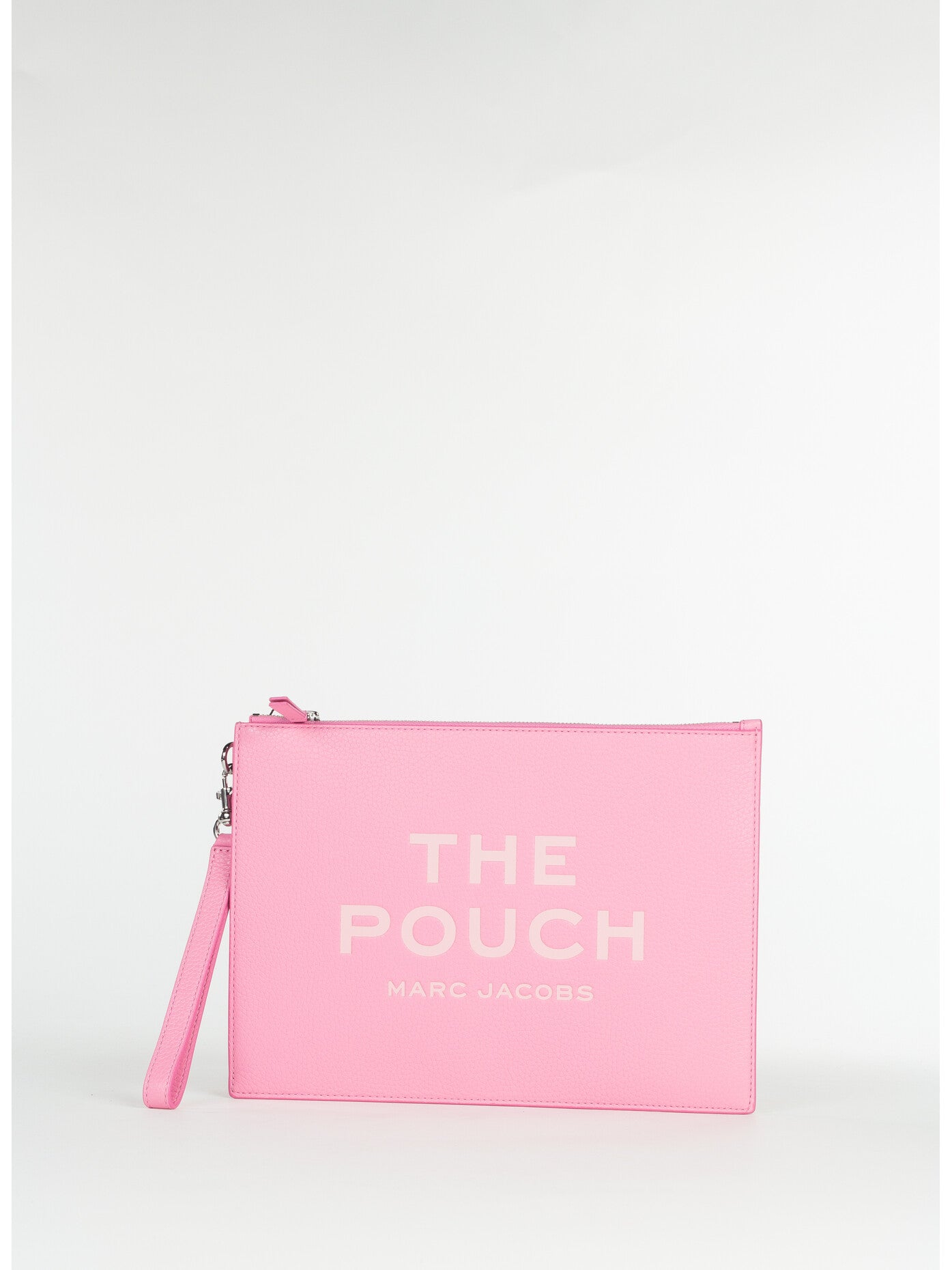 The Large Leather Pouch Ribbon Pink