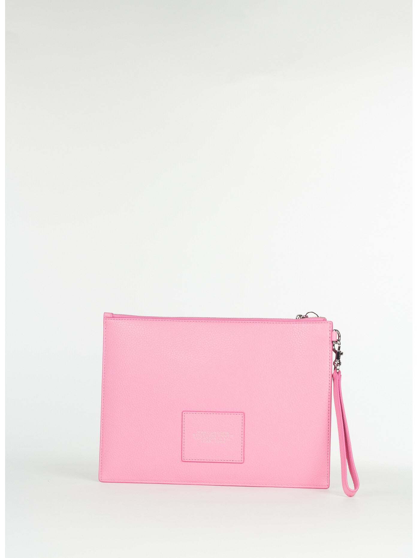 The Large Leather Pouch Ribbon Pink