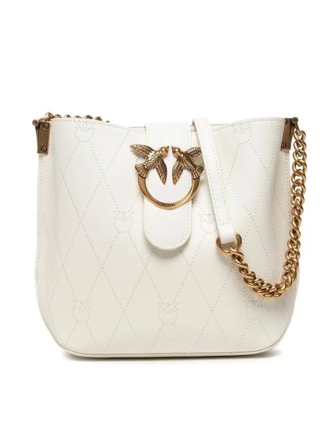 Pinko Leather Bucket Bag White - Pinko product image 1