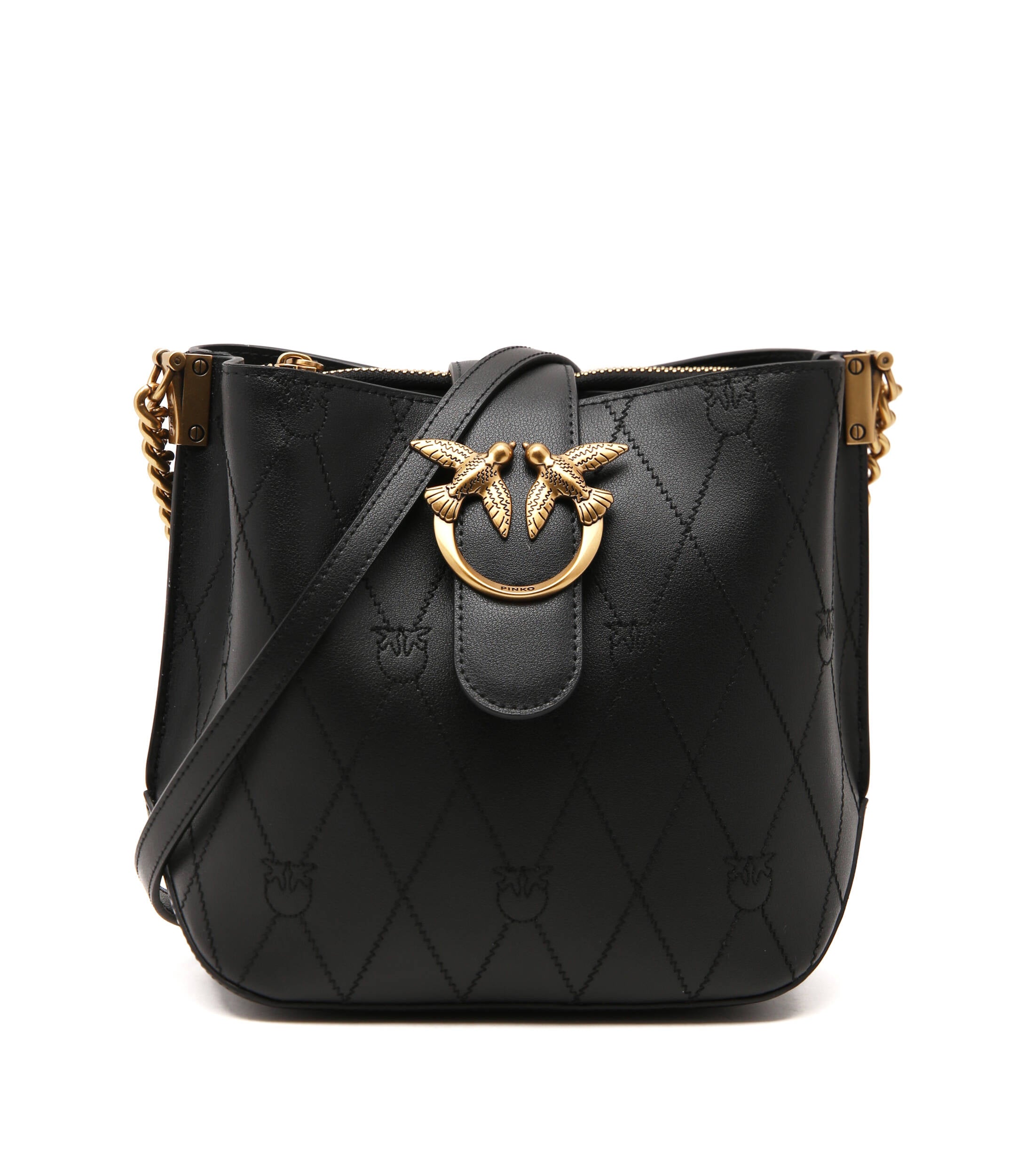 Pinko Leather Bucket Bag Black - Pinko product image 2