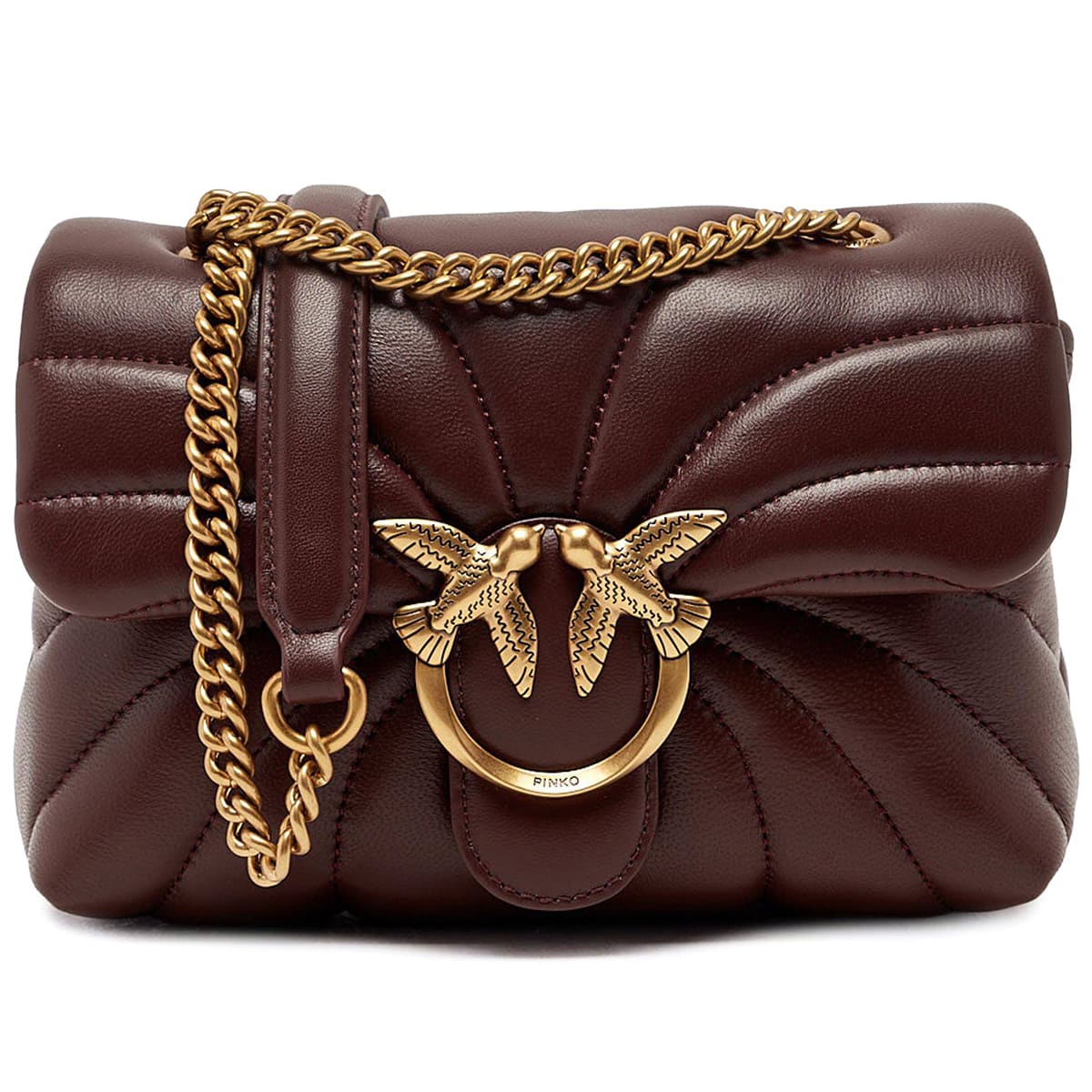 Leather shoulder bag LOVE PUFF CLASSIC