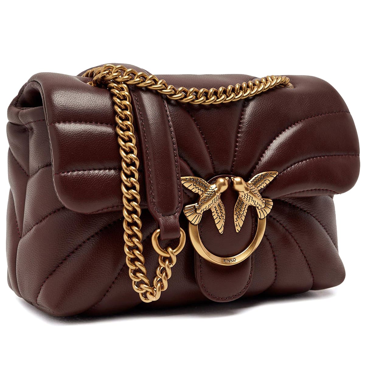 Leather shoulder bag LOVE PUFF CLASSIC