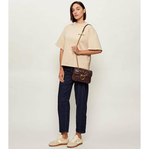 Leather shoulder bag LOVE PUFF CLASSIC