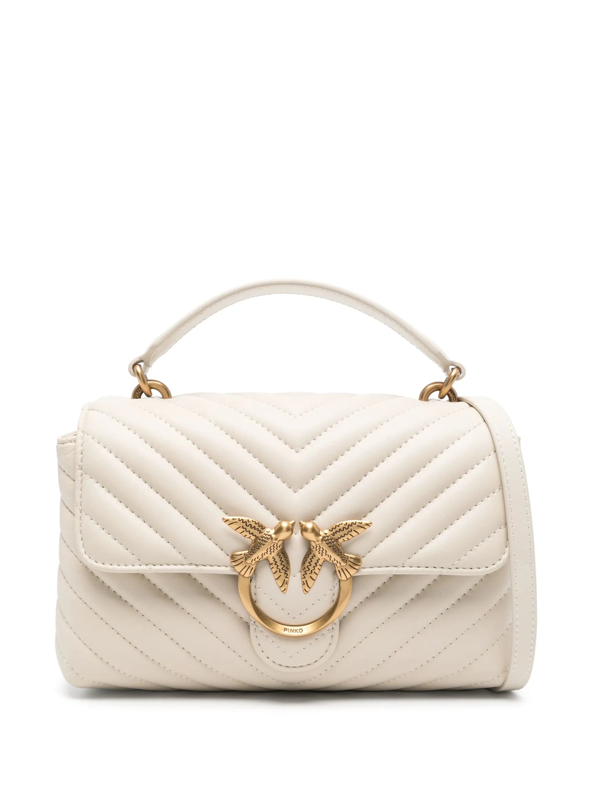 Big Lady Love Bag Puff Chevron White