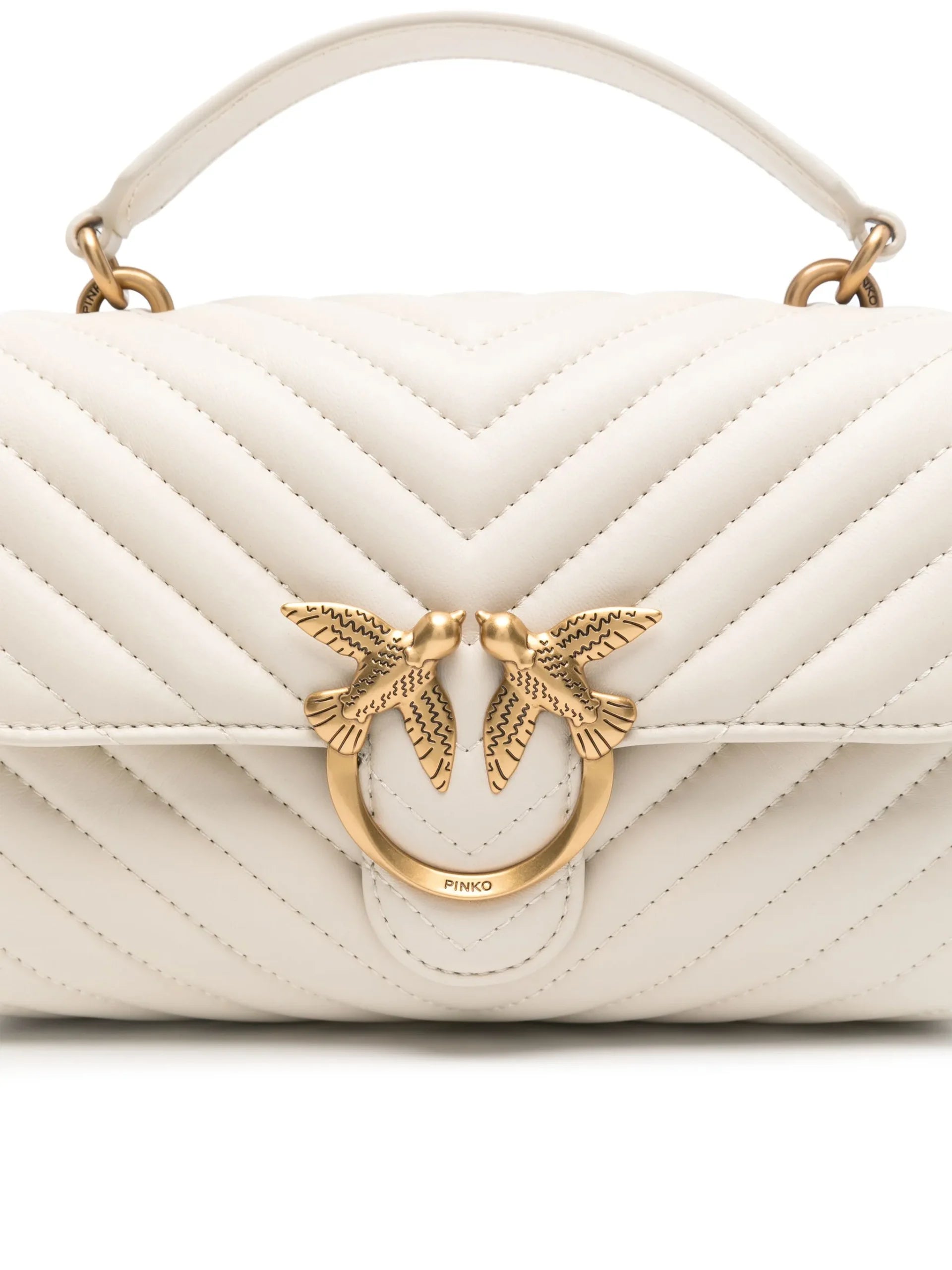 Big Lady Love Bag Puff Chevron White