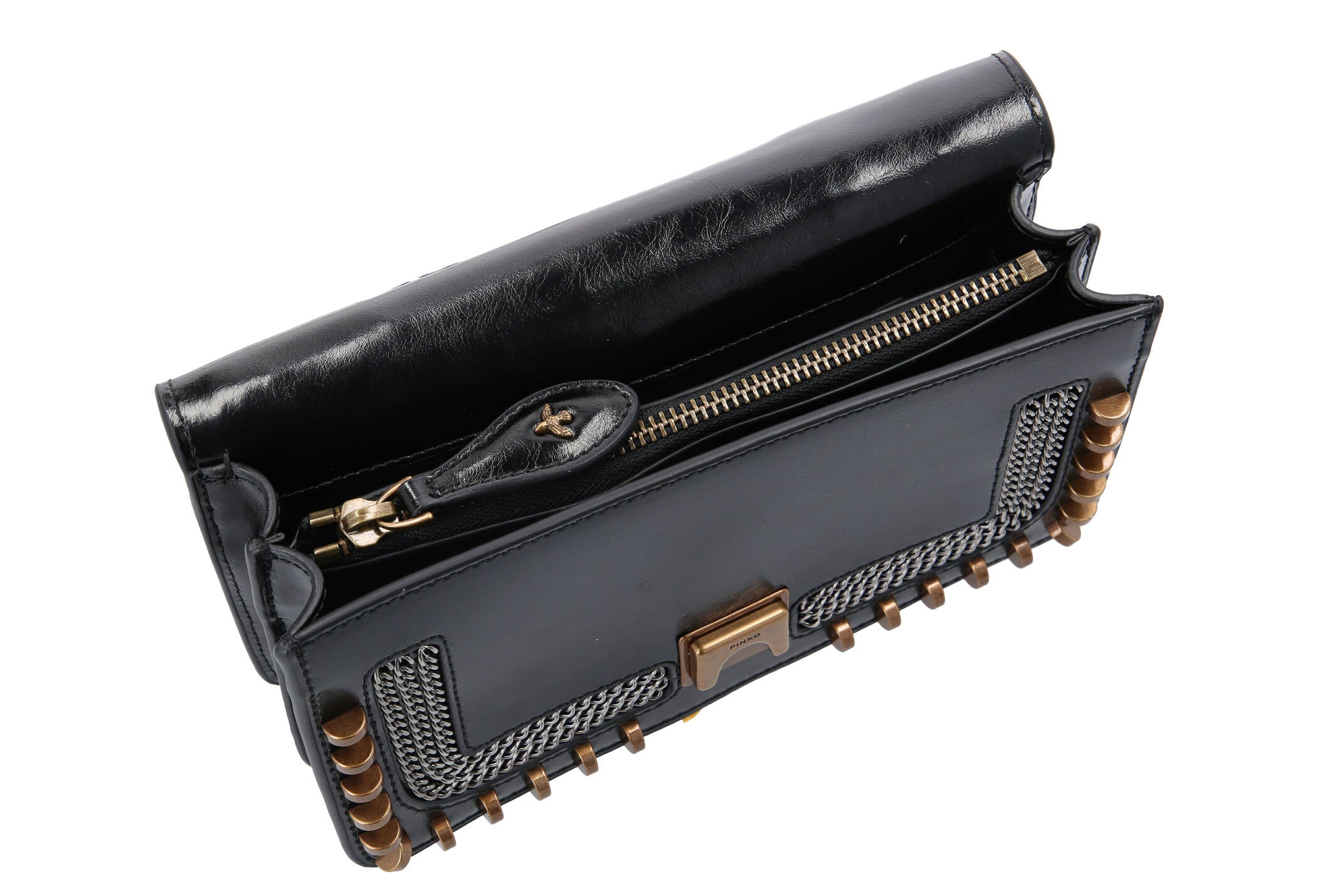 Leather messenger bag MINI LOVE