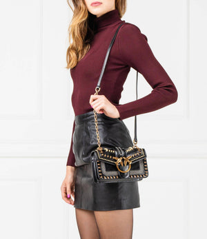 Leather messenger bag MINI LOVE