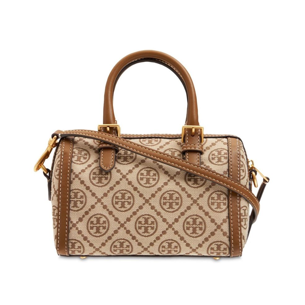Tory Burch T Monogram Mini Jacquard Barrel Bag Beige - Tory Burch product image 4