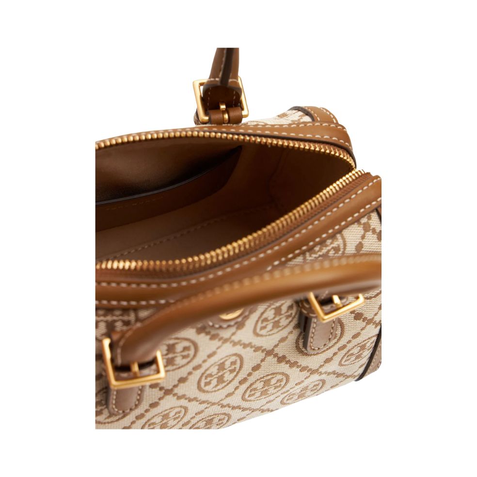 Tory Burch T Monogram Mini Jacquard Barrel Bag Beige - Tory Burch product image 3