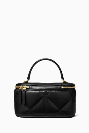 Kira Charm Vanity Case in Quilted Leather