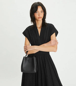 Tory Burch McGraw Small Bucket Bag Black