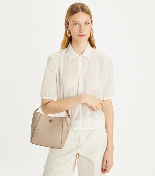 Tory Burch McGraw Small Bucket Bag Fresh Clay