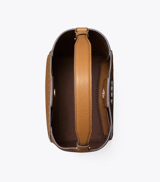 Tory Burch McGraw Small Bucket Bag Tiramisu