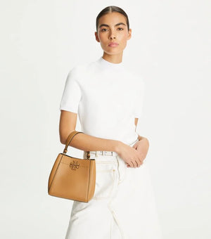Tory Burch McGraw Small Bucket Bag Tiramisu