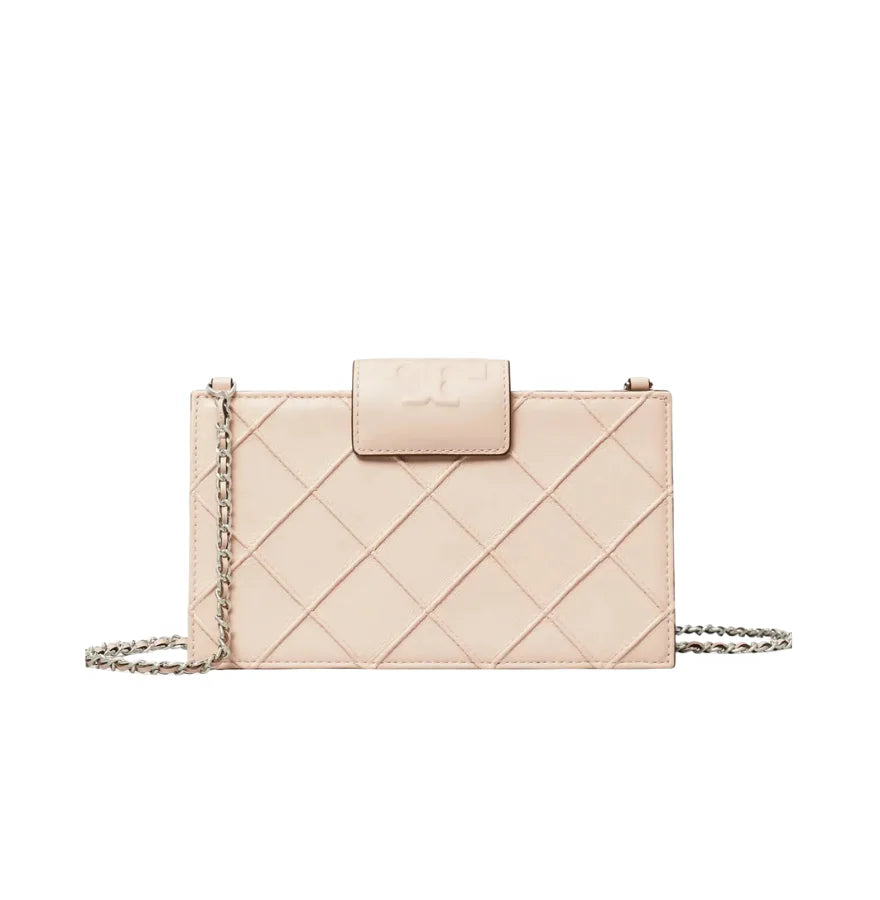 Tory Burch Mini Fleming Soft Chain Wallet Soft Pink