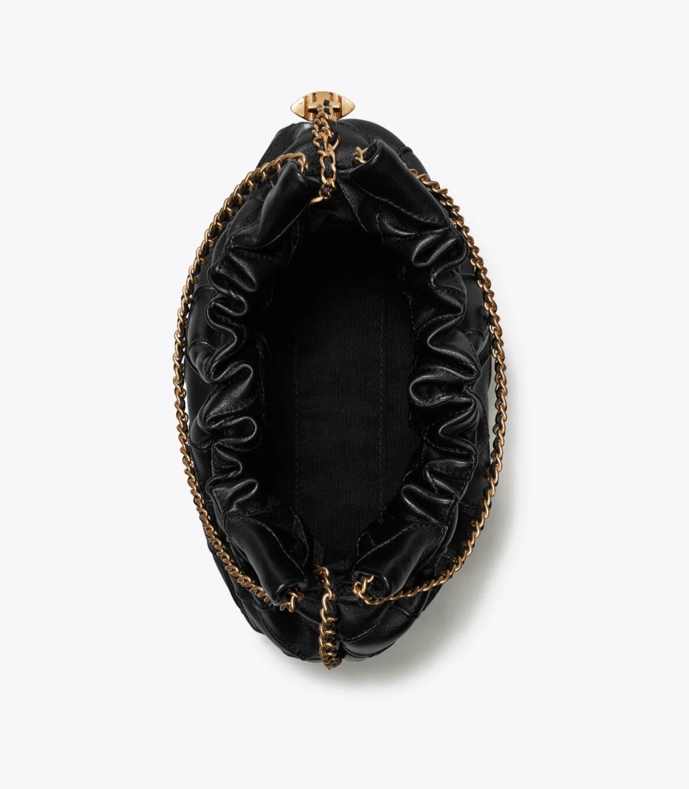 Tory Burch Mini Fleming Soft Hobo Bag Black