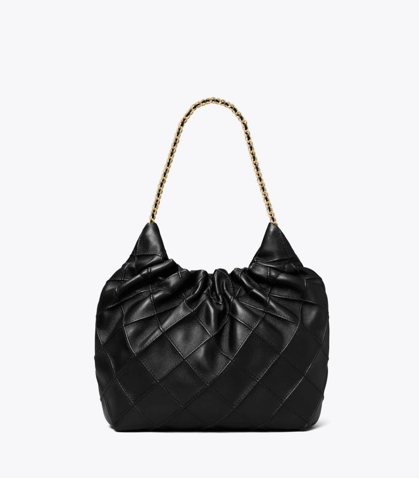Tory Burch Mini Fleming Soft Hobo Bag Black