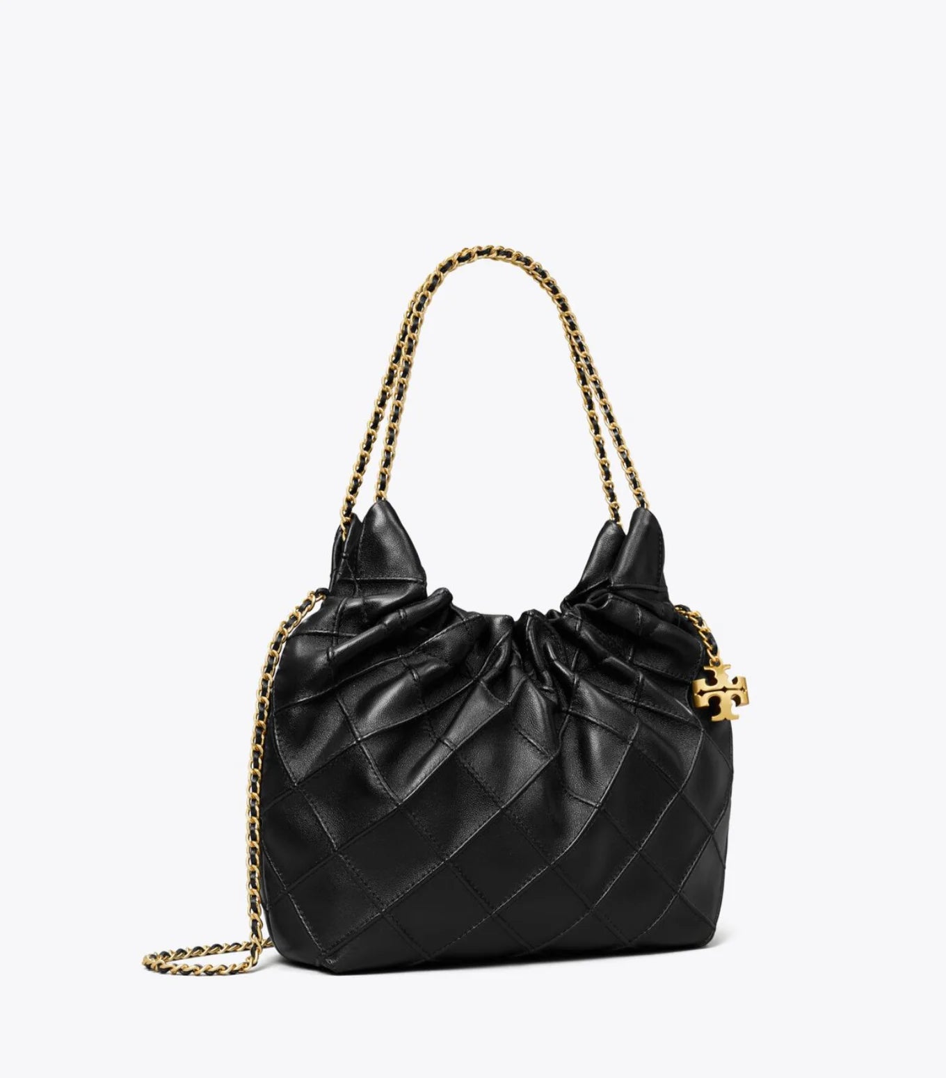 Tory Burch Mini Fleming Soft Hobo Bag Black