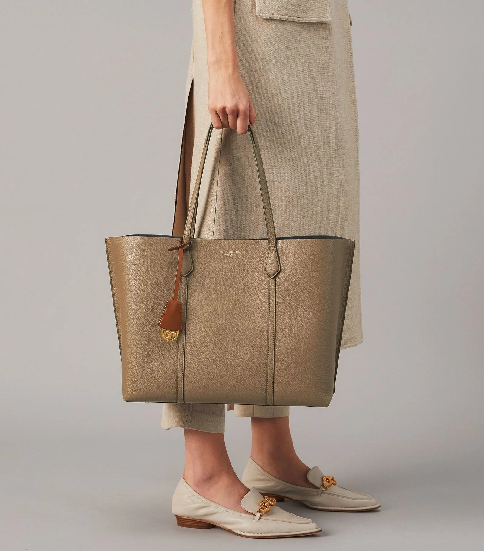 Tory Burch Perry Triple-compartment Tote Bag Clam Shell