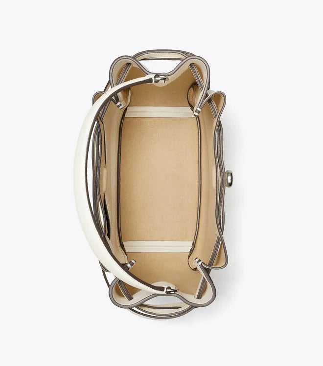 Tory Burch Romy Bucket Bag Light Cream