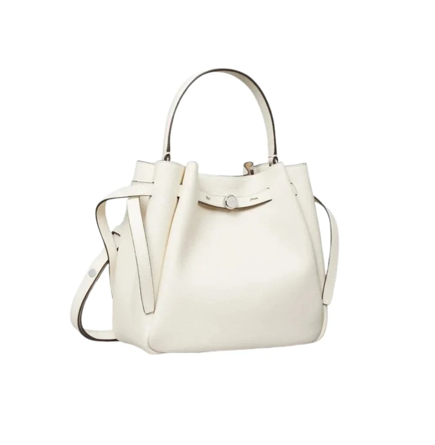 Tory Burch Romy Bucket Bag Light Cream