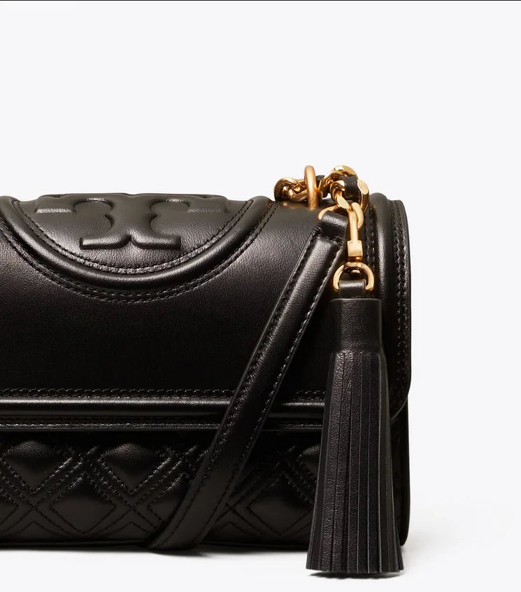 Tory Burch Small Fleming Convertible Shoulder Bag Black