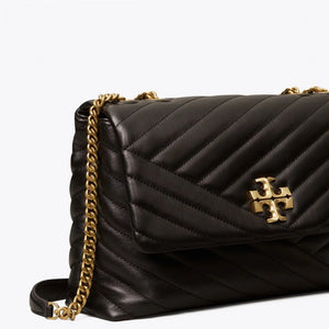 Tory Burch Small Kira Chevron Convertible Shoulder Bag Black