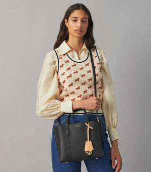 Tory Burch Small Perry Triple-compartment Tote Bag Black