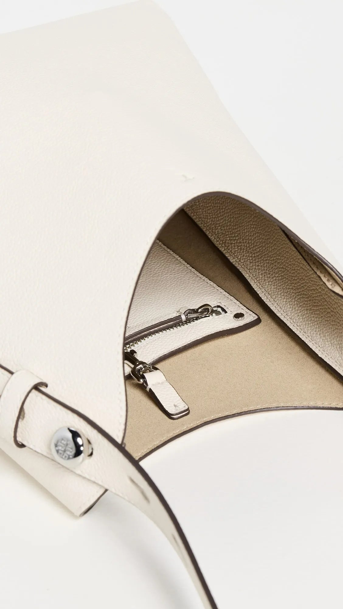 Tory Burch Small Romy Hobo Bag Light Cream