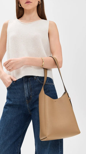 Tory Burch Small Romy Hobo Bag Tiramisu