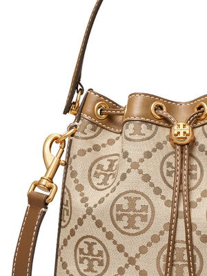 Tory Burch T Monogram Bucket Bag Hazelnut
