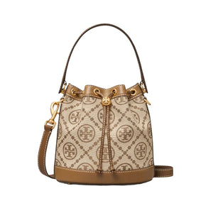 Tory Burch T Monogram Bucket Bag Hazelnut