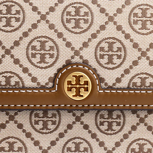 Tory Burch T Monogram Jacquard Mini Shoulder Bag Hazelnut