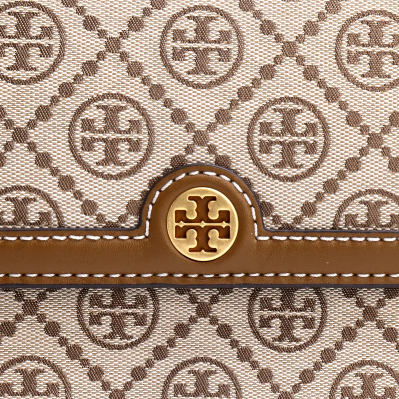 Tory Burch T Monogram Jacquard Mini Shoulder Bag Hazelnut