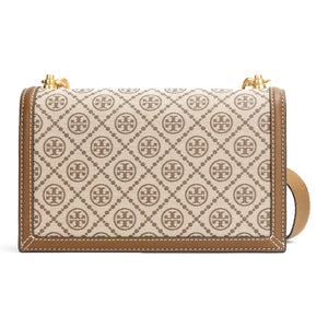 Tory Burch T Monogram Jacquard Mini Shoulder Bag Hazelnut