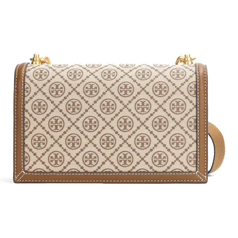 Tory Burch T Monogram Jacquard Mini Shoulder Bag Hazelnut