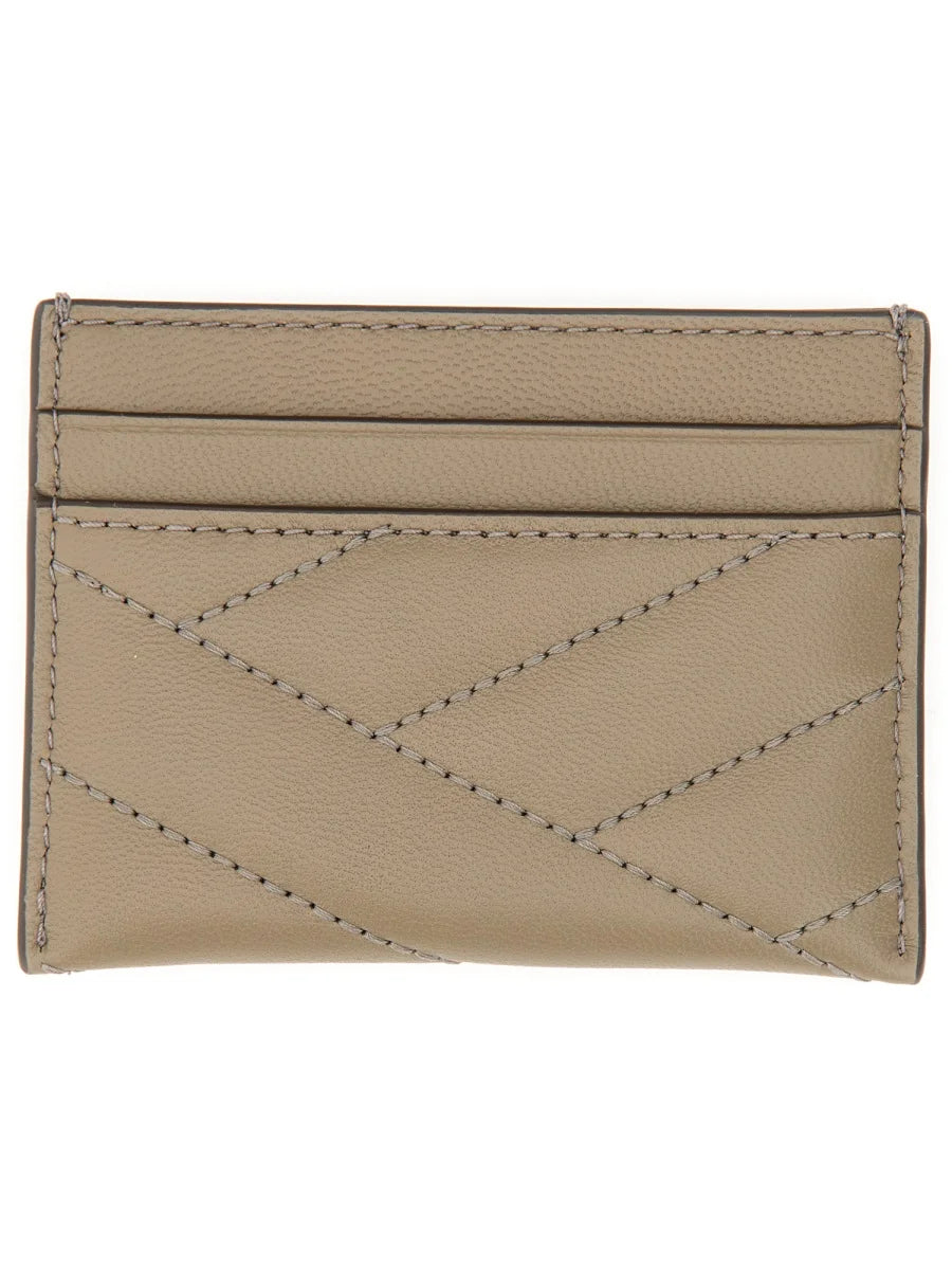 Kira Chevron Card Case Gray Heron