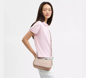 Teri Shoulder Bag In Signature Canvas /Silver/Sand/Taupe