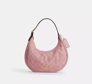 Emily Shoulder Bag In Signature Denim/Gold/Light Pink