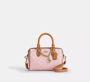 Mini Rowan Crossbody Bag In Signature Canvas With Charms