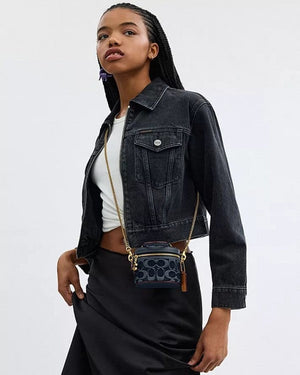 Trail Crossbody 12 In Signature Blue Denim