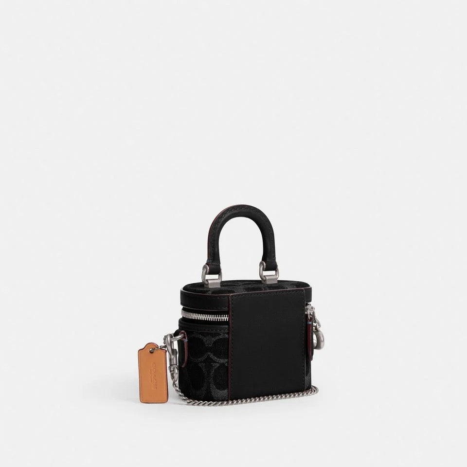 Trail Crossbody 12 In Signature Black Denim