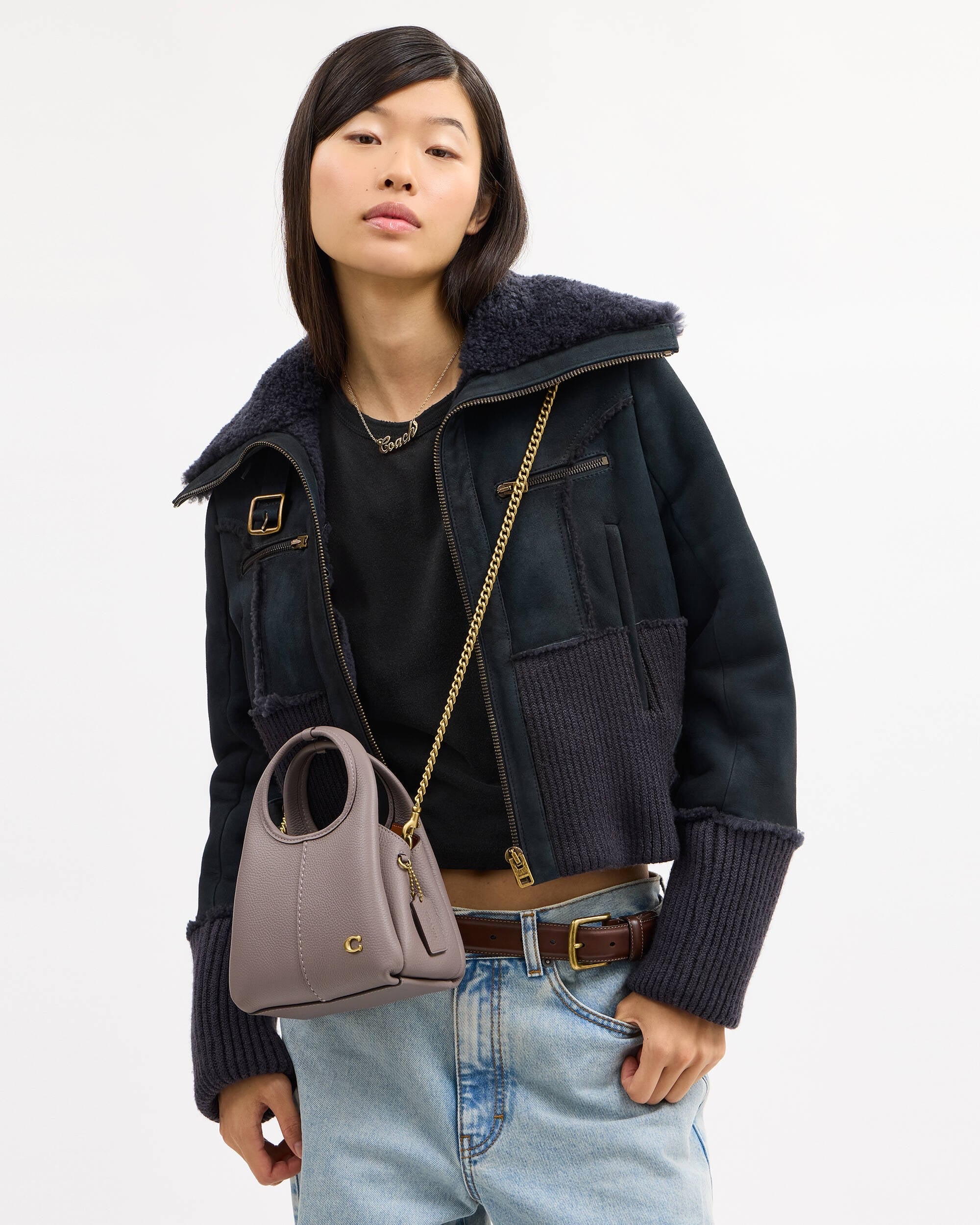 Lana Shoulder Bag 19 Brass/Ash