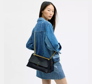 Chelsea Shoulder Bag 30 With Chain Brass/Black